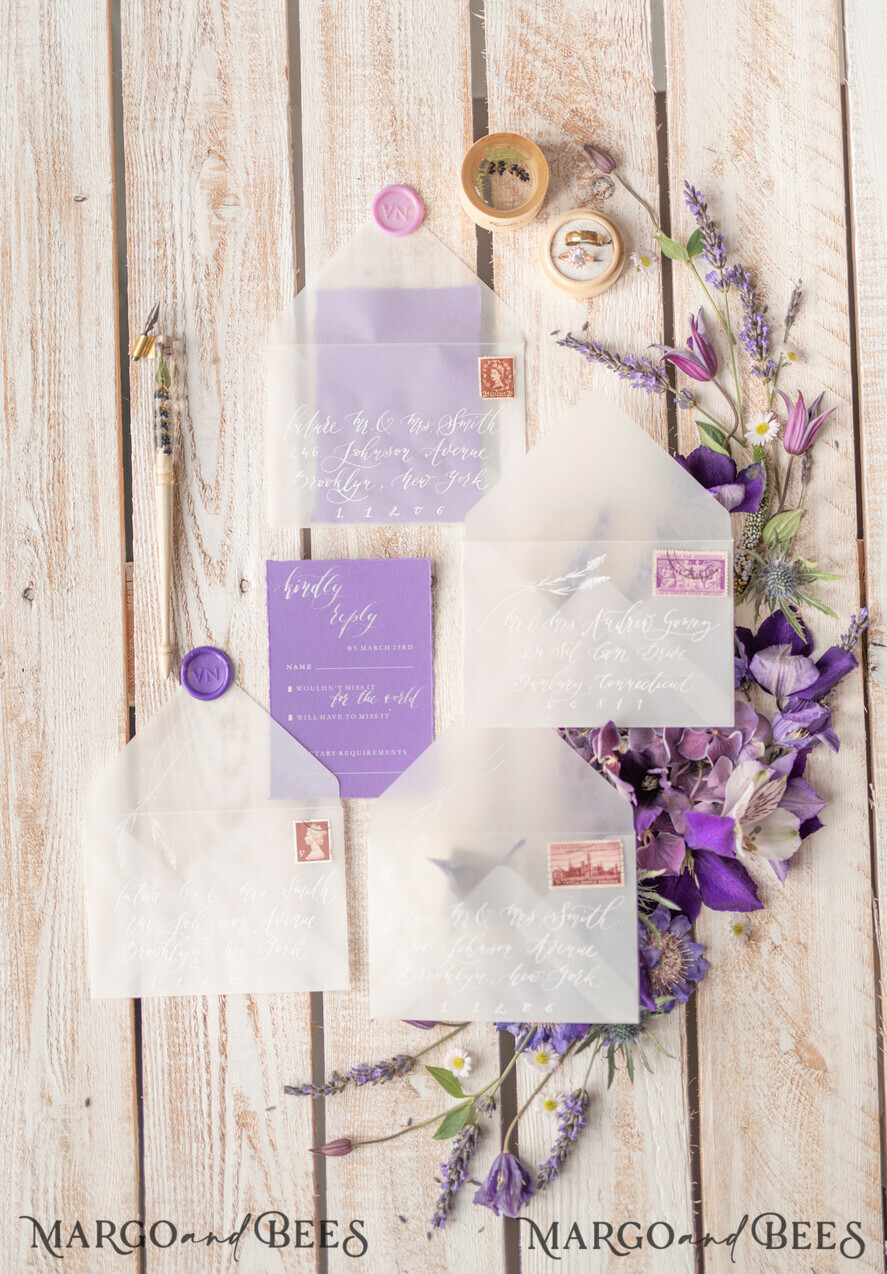 WEDDING INVITATIONS modern calligraphy / fine art Wedding invitations custom, fine art stationery