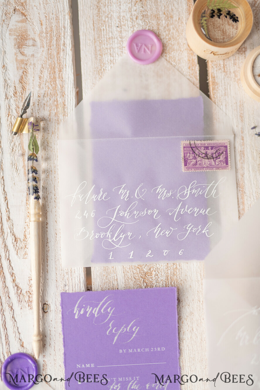 WEDDING INVITATIONS modern calligraphy / fine art Wedding invitations custom, fine art stationery