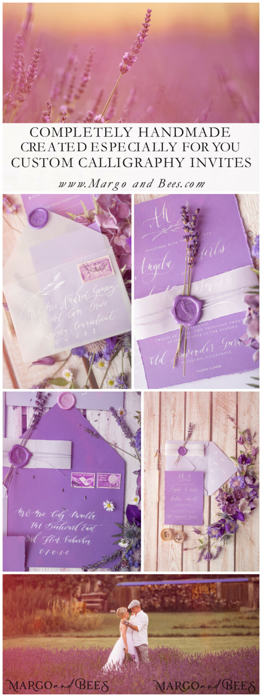 WEDDING INVITATIONS modern calligraphy / fine art Wedding invitations custom, fine art stationery