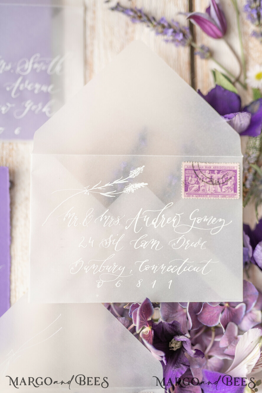 WEDDING INVITATIONS modern calligraphy / fine art Wedding invitations custom, fine art stationery