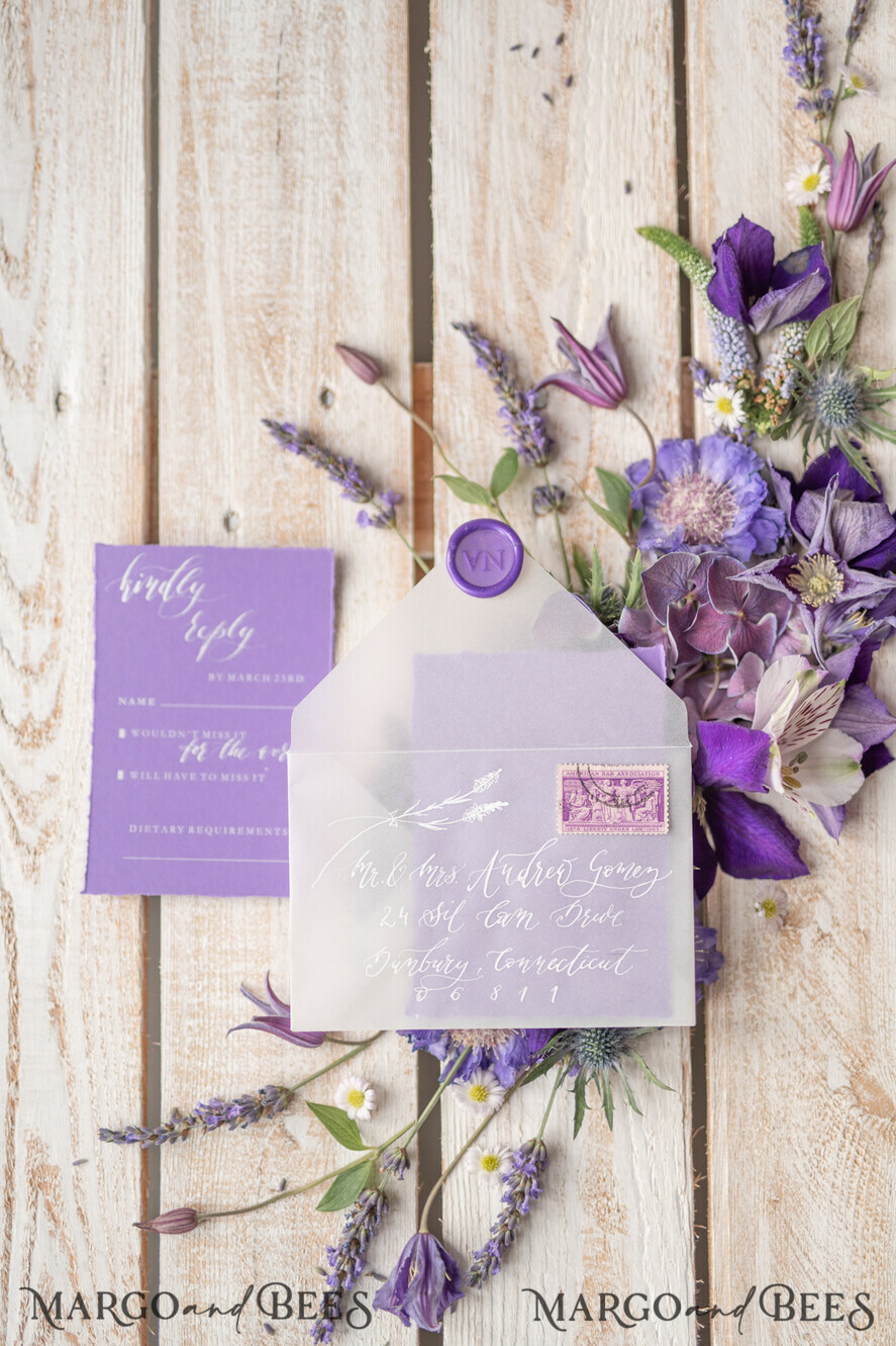 WEDDING INVITATIONS modern calligraphy / fine art Wedding invitations custom, fine art stationery