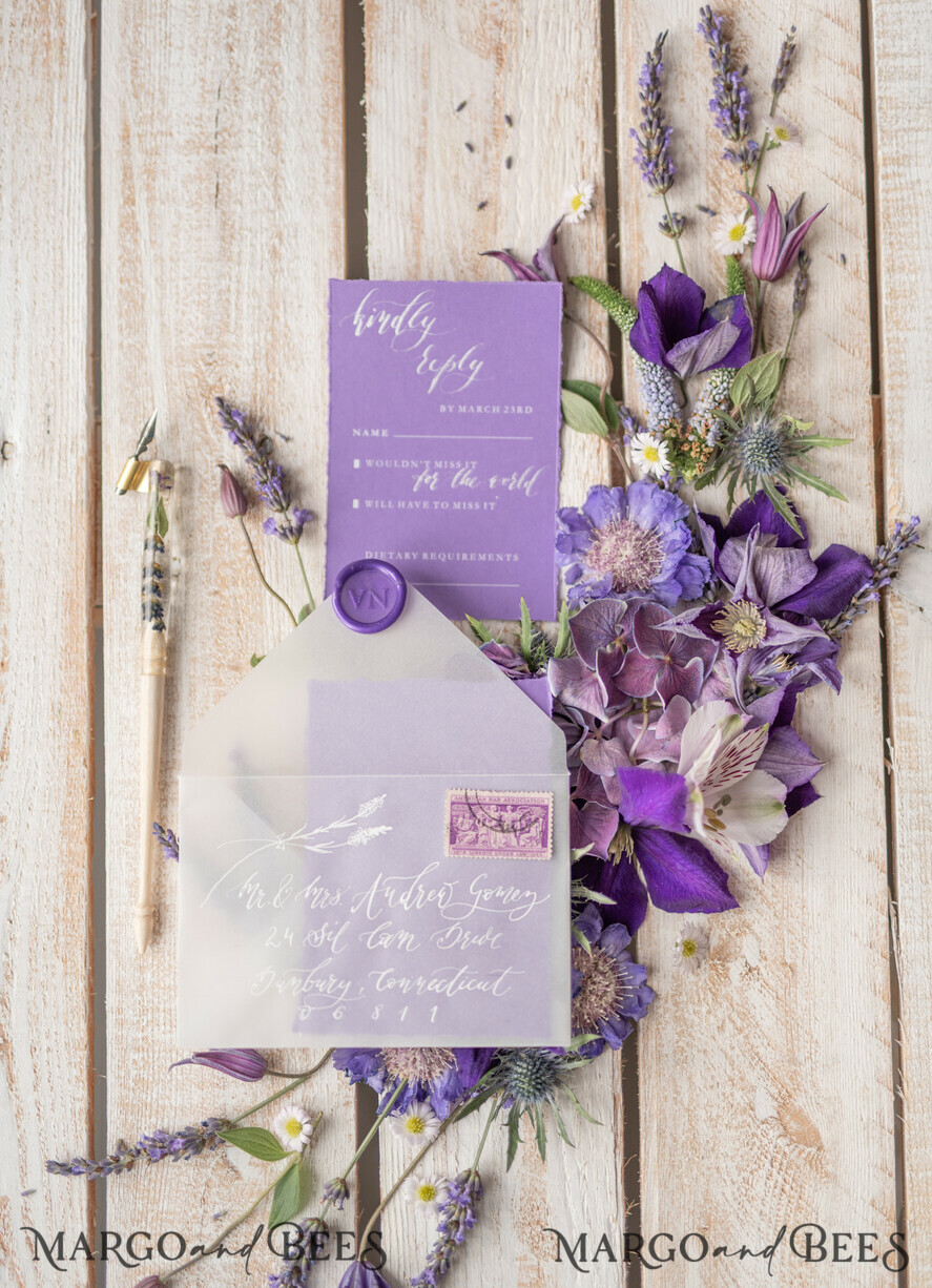WEDDING INVITATIONS modern calligraphy / fine art Wedding invitations custom, fine art stationery