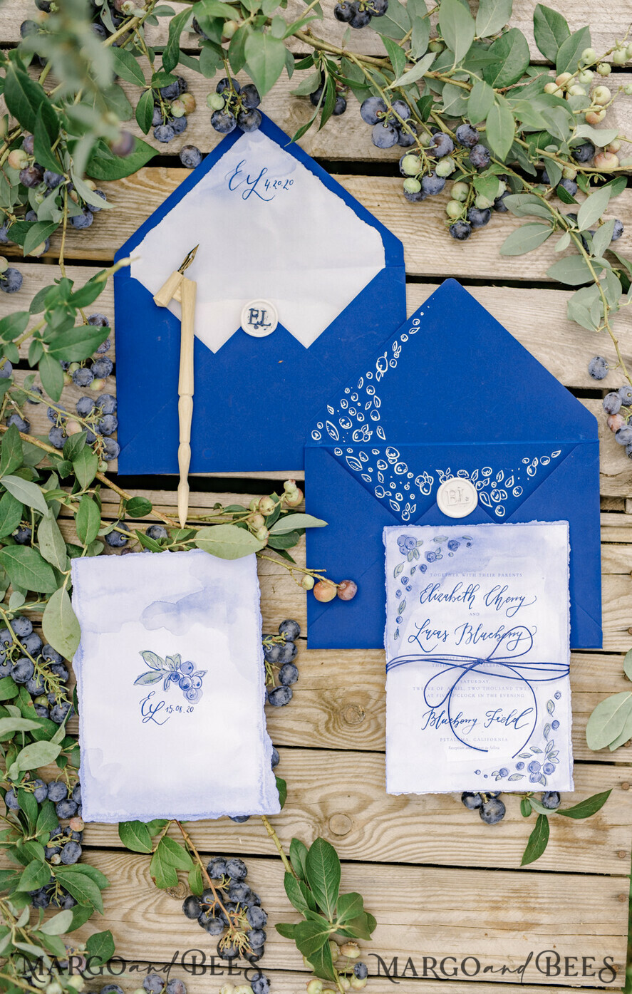WEDDING INVITATIONS modern calligraphy / fine art Exceptional wedding invitations hand calligraphed invites