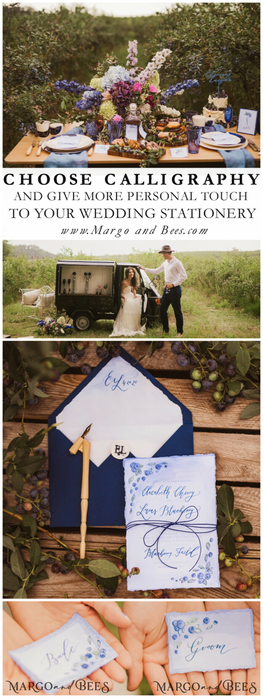 WEDDING INVITATIONS modern calligraphy / fine art Exceptional wedding invitations hand calligraphed invites