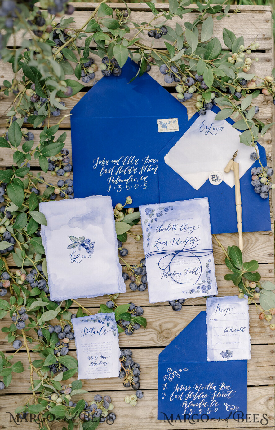 WEDDING INVITATIONS modern calligraphy / fine art Exceptional wedding invitations hand calligraphed invites
