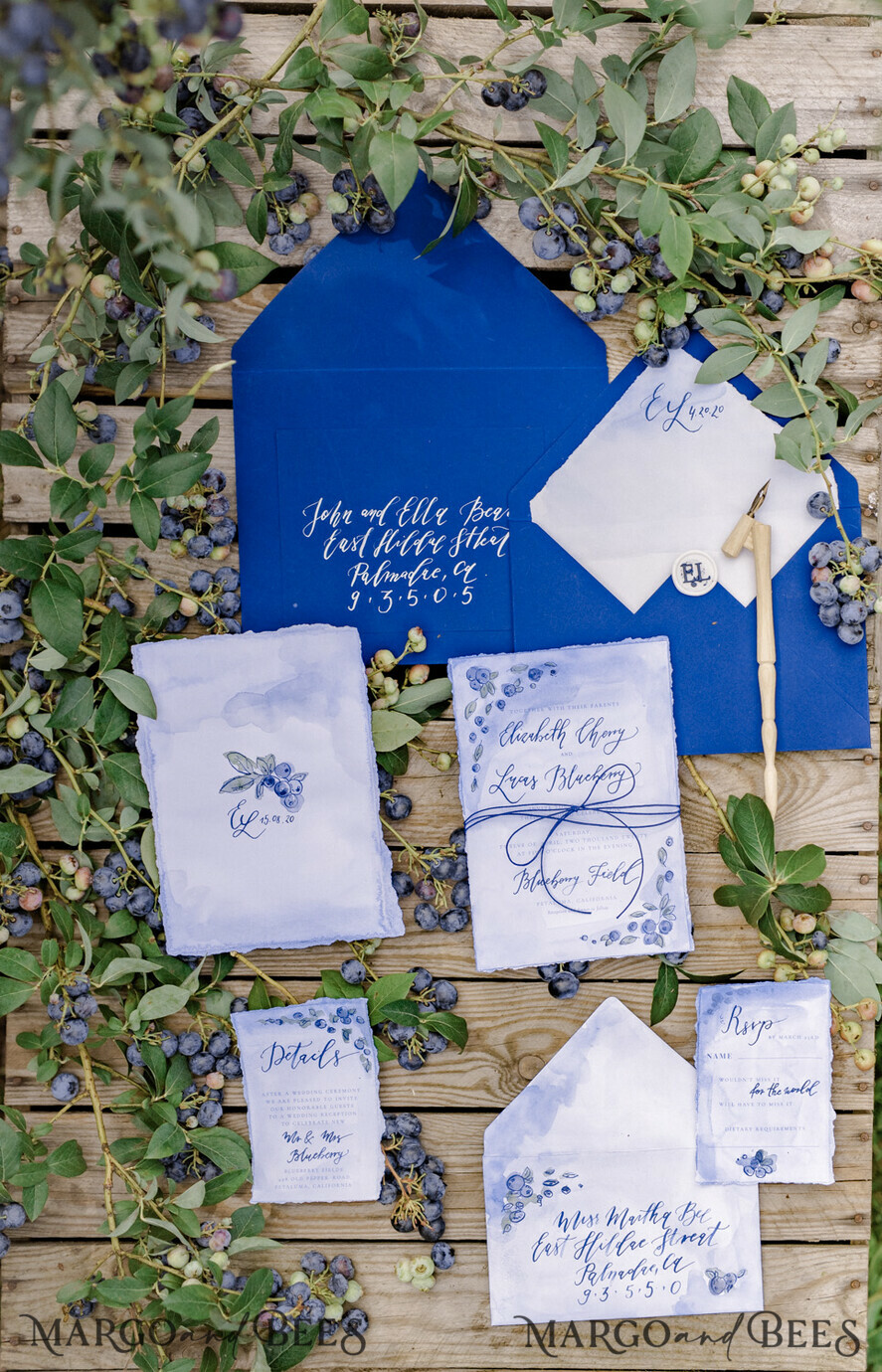WEDDING INVITATIONS modern calligraphy / fine art Exceptional wedding invitations hand calligraphed invites