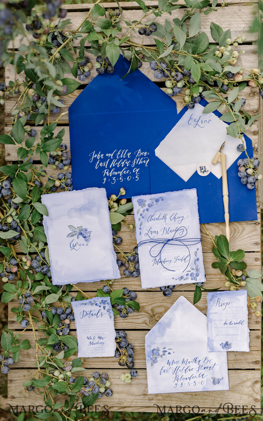 WEDDING INVITATIONS modern calligraphy / fine art Exceptional wedding invitations hand calligraphed invites