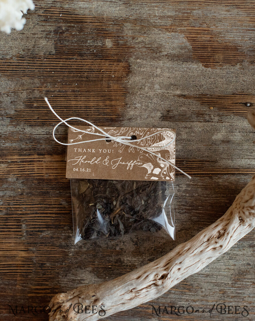 WEDDING FAVORS Wedding Favor Tea Bags Elegant wedding favor cards, Thank You Tea Bags, wedding favor, \