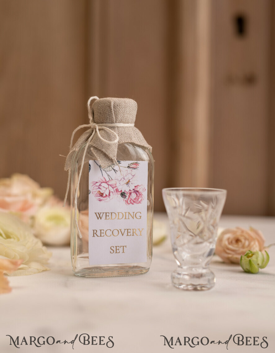 WEDDING FAVORS wedding hangover kits wedding Favors, small bottle hangover kit