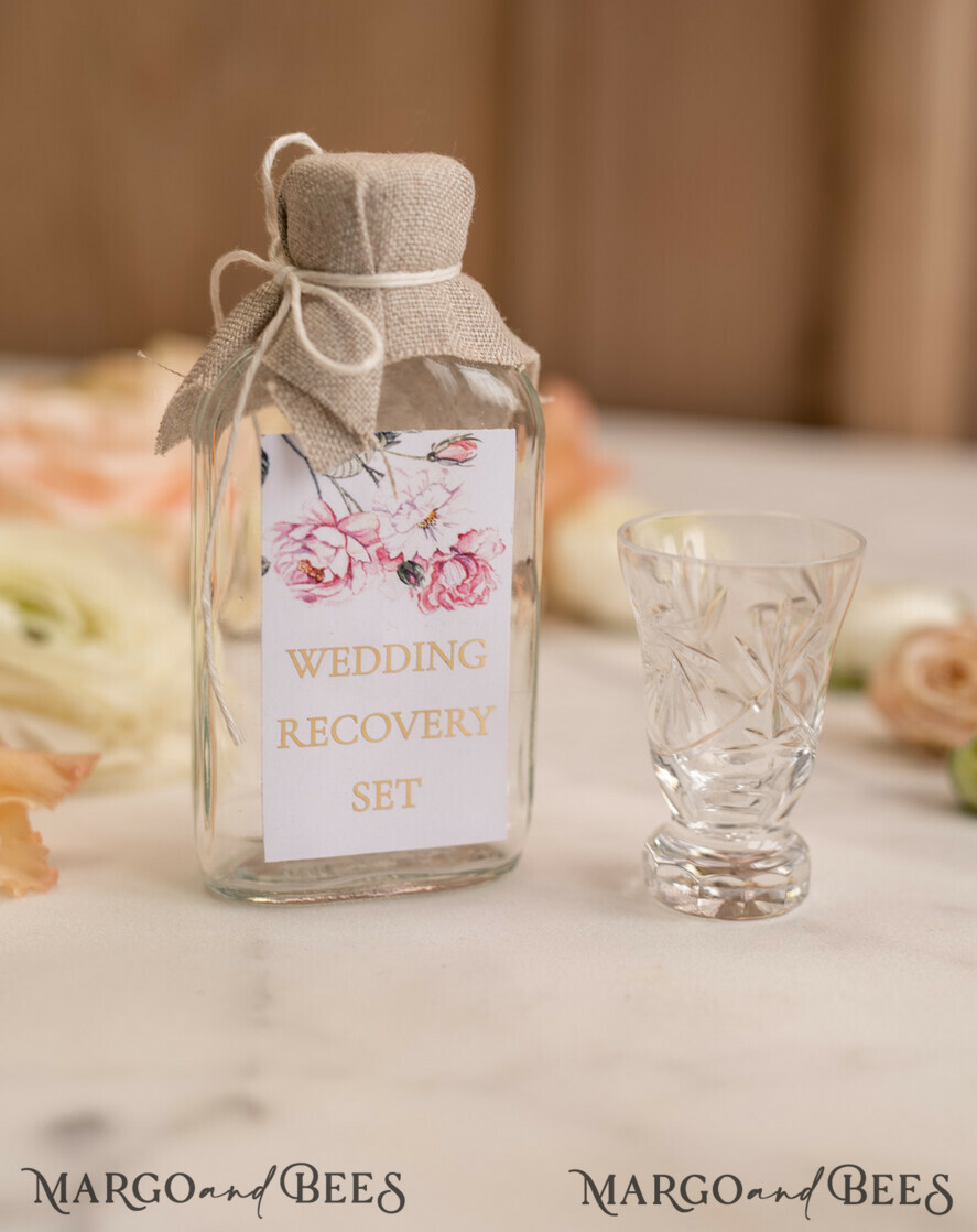 WEDDING FAVORS wedding hangover kits wedding Favors, small bottle hangover kit