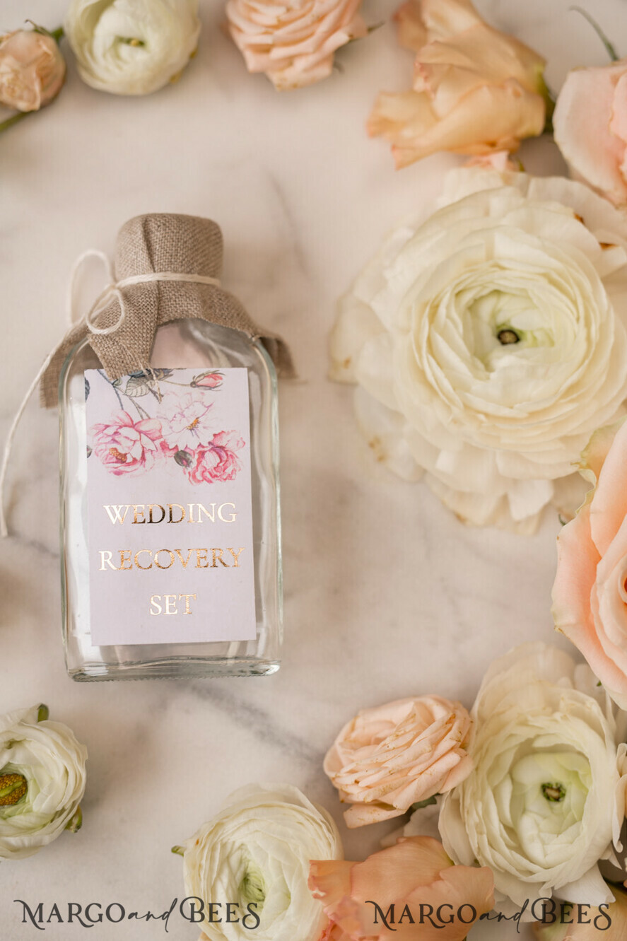WEDDING FAVORS wedding hangover kits wedding Favors, small bottle hangover kit