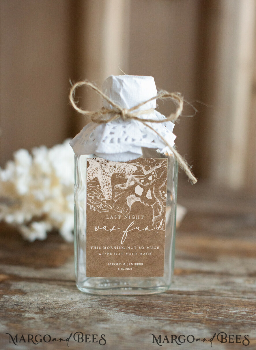 WEDDING FAVORS wedding hangover kits wedding favors small bottle hangover kit