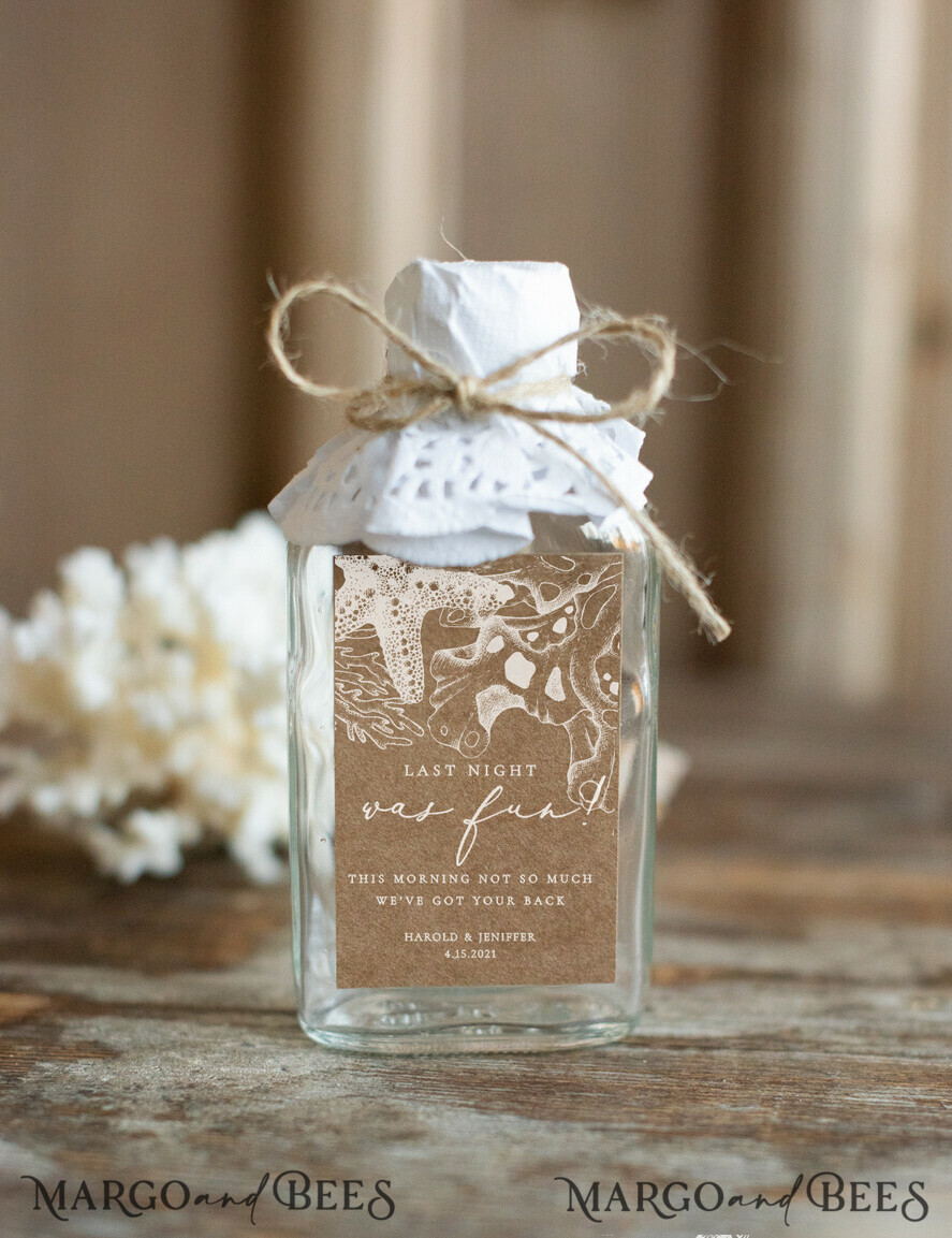 WEDDING FAVORS wedding hangover kits wedding favors small bottle hangover kit
