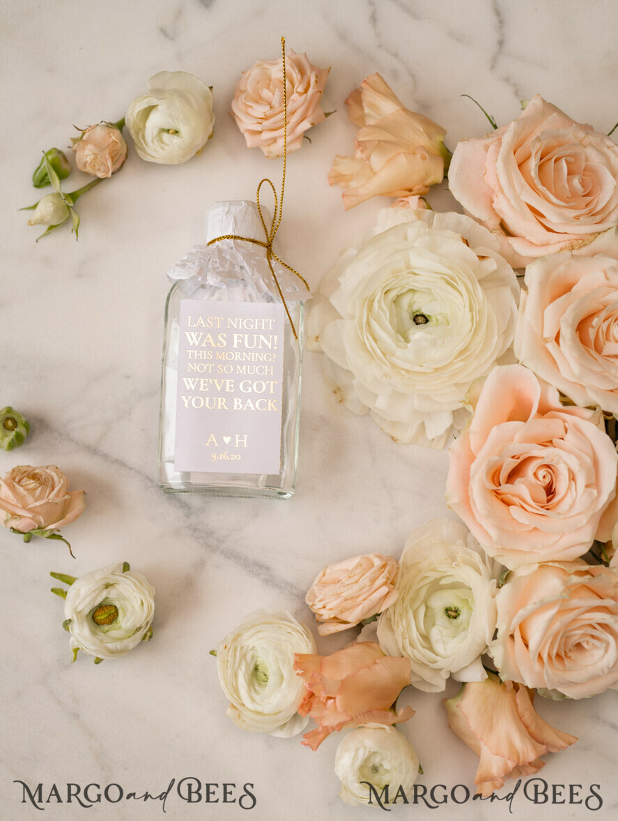 WEDDING FAVORS wedding hangover kits romantic wedding favors, hangover kit for day after