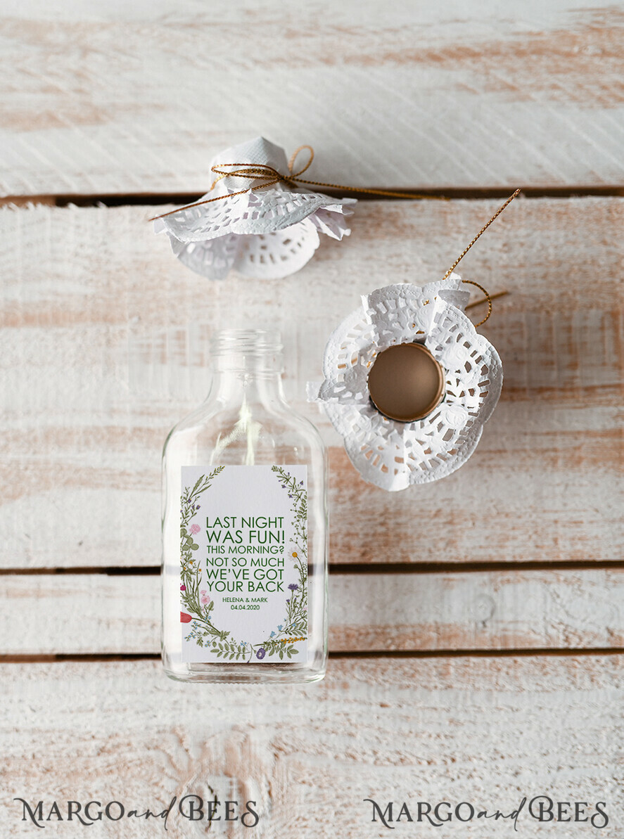 WEDDING FAVORS wedding hangover kits guests favor ideas, small bottle hangover kit