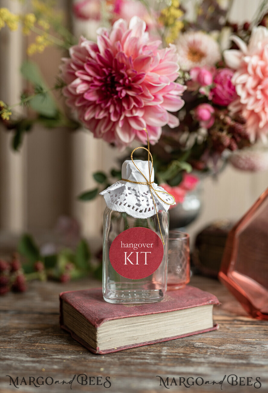 WEDDING FAVORS wedding hangover kits wedding Favors hangover kit bottle