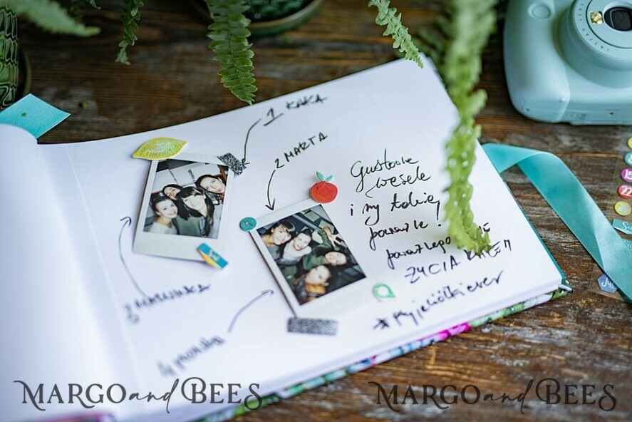WEDDING GUEST BOOKS Instax Instant Photo Book Rerto wedding guestbook, Velvet Instant Photo Book Boho Elegant Instax Wedding Photo Guestbook