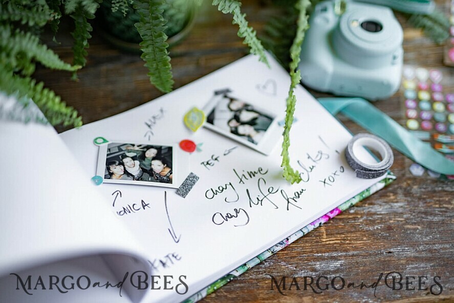 WEDDING GUEST BOOKS Instax Instant Photo Book Rerto wedding guestbook, Velvet Instant Photo Book Boho Elegant Instax Wedding Photo Guestbook