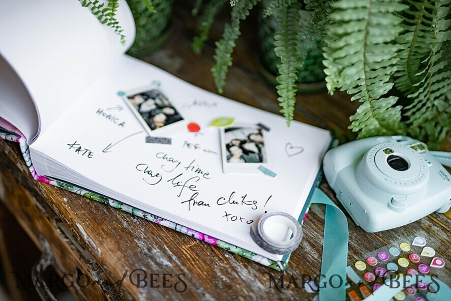 WEDDING GUEST BOOKS Instax Instant Photo Book Rerto wedding guestbook, Velvet Instant Photo Book Boho Elegant Instax Wedding Photo Guestbook