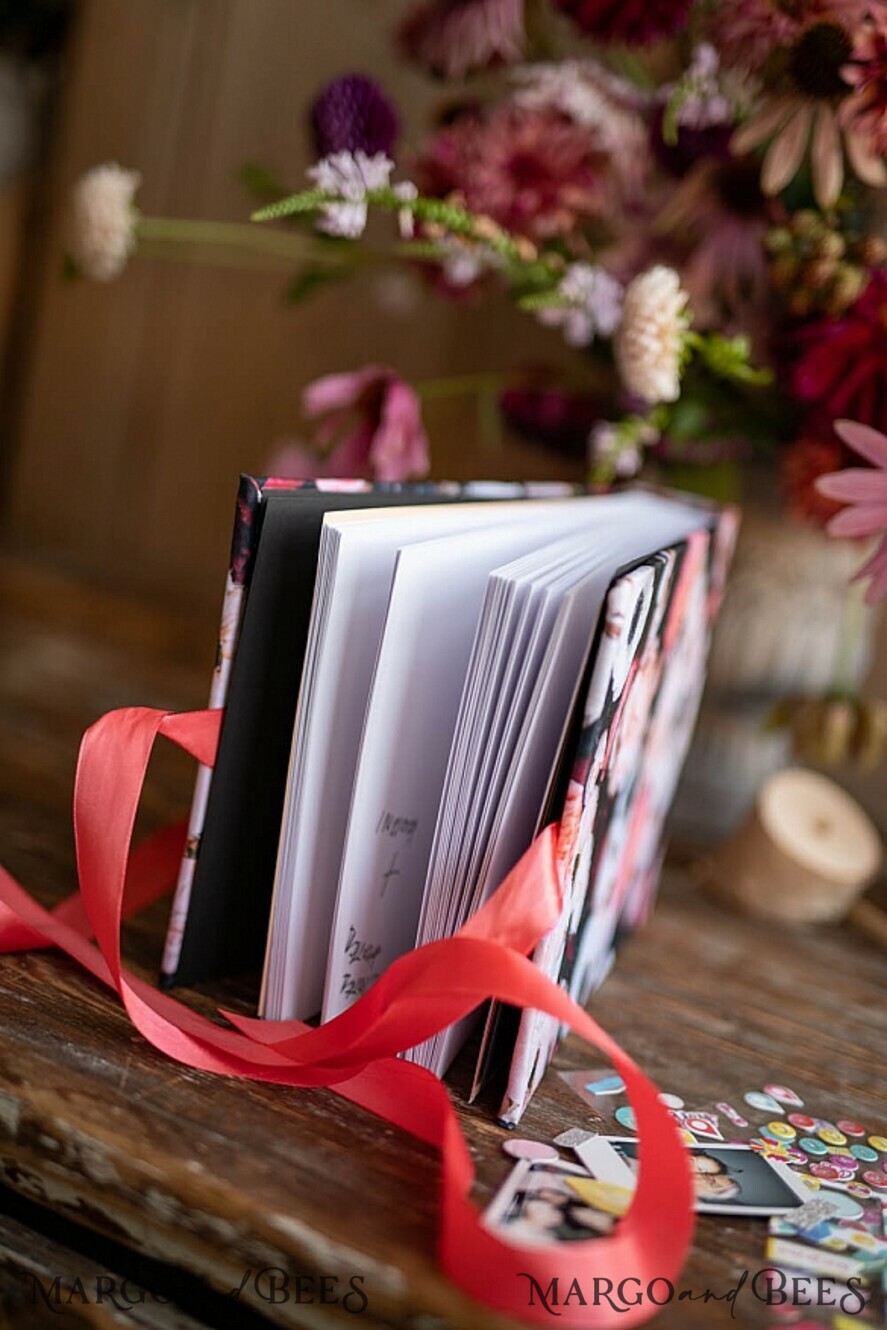 WEDDING GUEST BOOKS Instax Instant Photo Book Custom Wedding Guestbook, Velvet Instant Photo Book Boho Elegant Instax Wedding Photo Guestbook