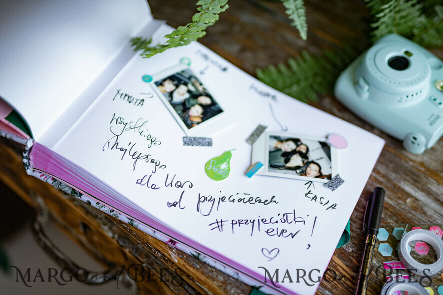 WEDDING GUEST BOOKS Instax Instant Photo Book Presonalised Wedding Guest Book, velvet personalized wedding Photo Booth Book