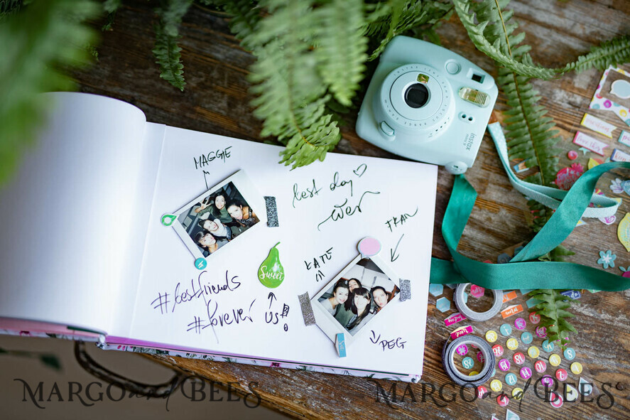 WEDDING GUEST BOOKS Instax Instant Photo Book Presonalised Wedding Guest Book, velvet personalized wedding Photo Booth Book