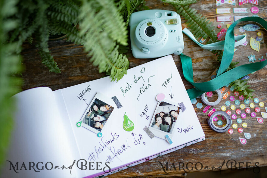 WEDDING GUEST BOOKS Instax Instant Photo Book Presonalised Wedding Guest Book, velvet personalized wedding Photo Booth Book