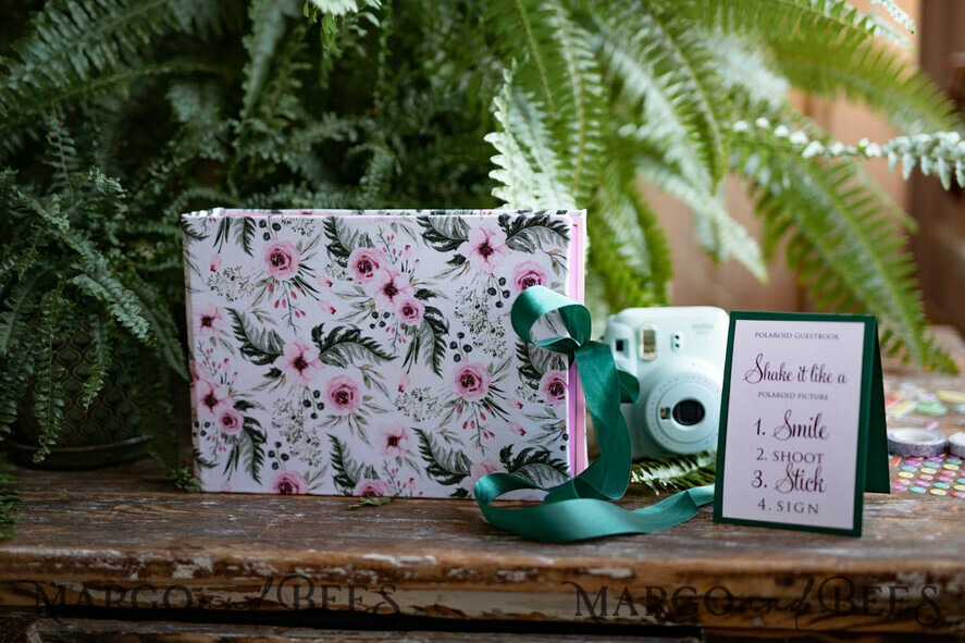 WEDDING GUEST BOOKS Instax Instant Photo Book Presonalised Wedding Guest Book, velvet personalized wedding Photo Booth Book
