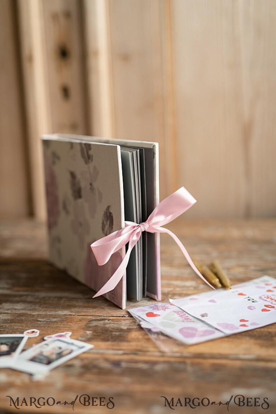 WEDDING GUEST BOOKS Instax Instant Photo Book Luxury Wedding GuestBook, Blush Flowers Instant Photo Book • Boho Elegant Instax Wedding Photo Guestbook