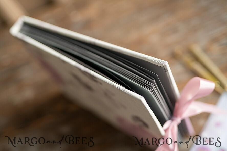 WEDDING GUEST BOOKS Instax Instant Photo Book Luxury Wedding GuestBook, Blush Flowers Instant Photo Book • Boho Elegant Instax Wedding Photo Guestbook