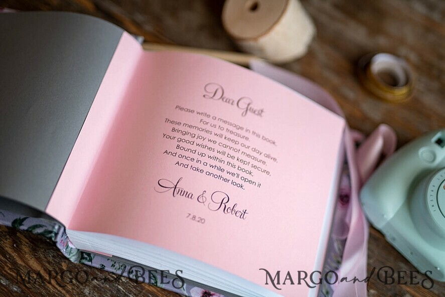 WEDDING GUEST BOOKS Instax Instant Photo Book Rerto wedding guestbook, Velvet Instant Photo Book Boho Elegant Instax Wedding Photo Guestbook