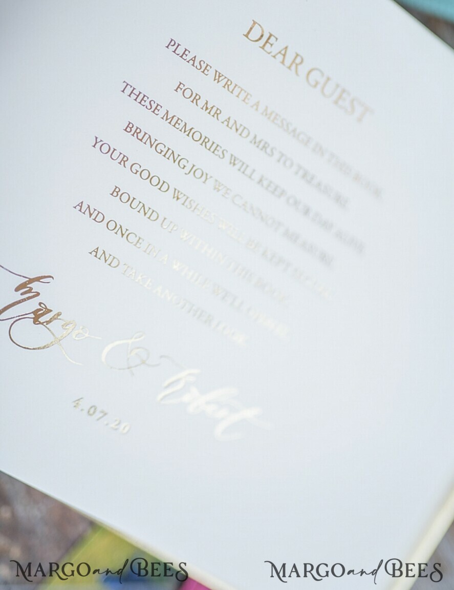 WEDDING GUEST BOOKS Instax Instant Photo Book Presonalised Wedding Guest Book, Gold Gamour Leather Instant Photo Book • BohoGlam Elegant Instax Wedding Photo Guestbook