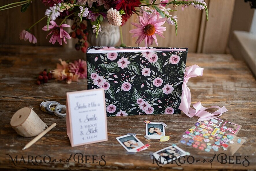 WEDDING GUEST BOOKS Instax Instant Photo Book Preonalised wedding Guestbook, Velvet Instant Photo Book Boho Elegant Instax Wedding Photo Guestbook