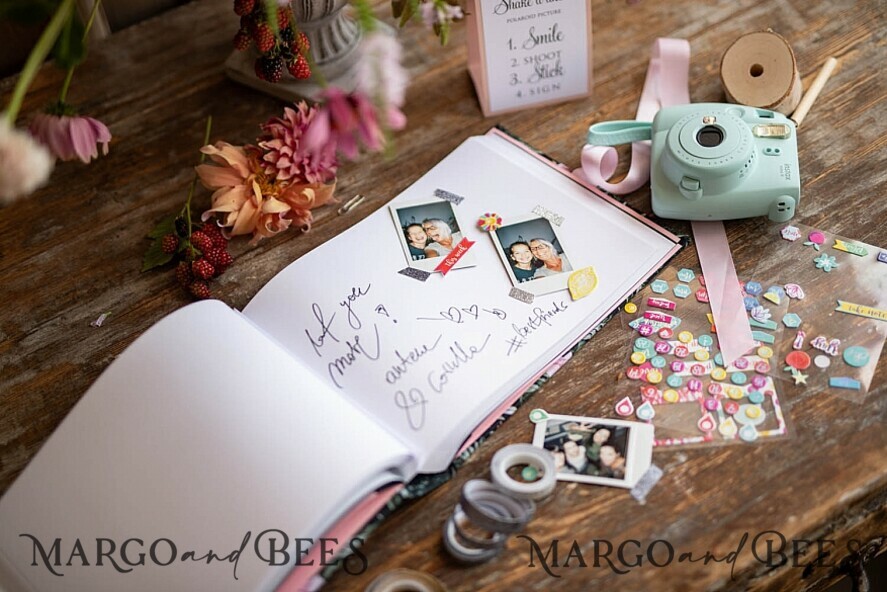 WEDDING GUEST BOOKS Instax Instant Photo Book Preonalised wedding Guestbook, Velvet Instant Photo Book Boho Elegant Instax Wedding Photo Guestbook