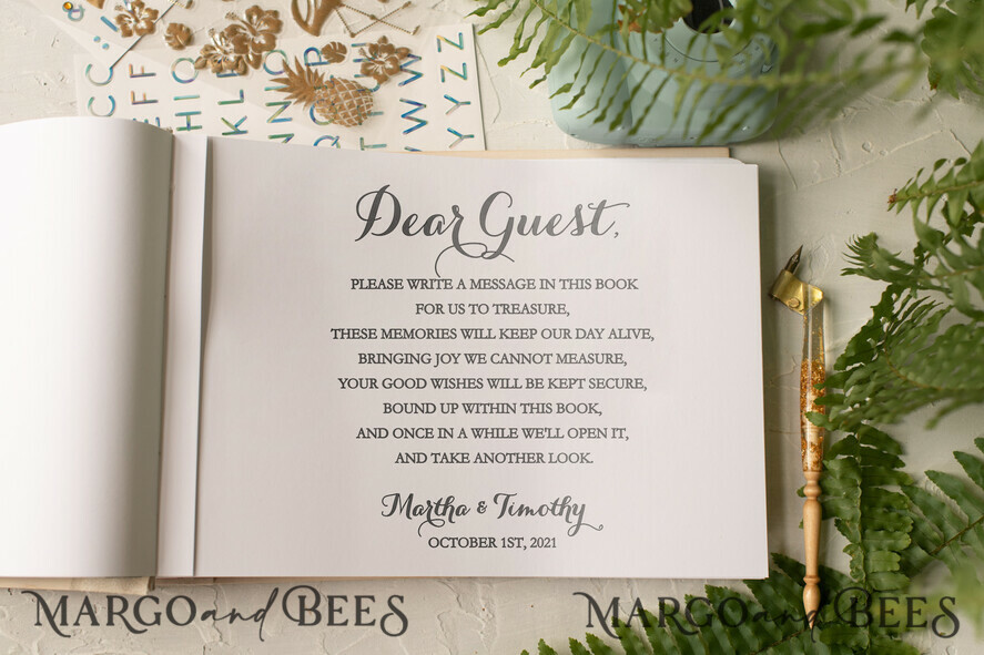 WEDDING GUEST BOOKS Instax Instant Photo Book Rusic Wedding Guest Book, Wooden Personalized Wedding Album • Wood Engraved Photo Booth Book