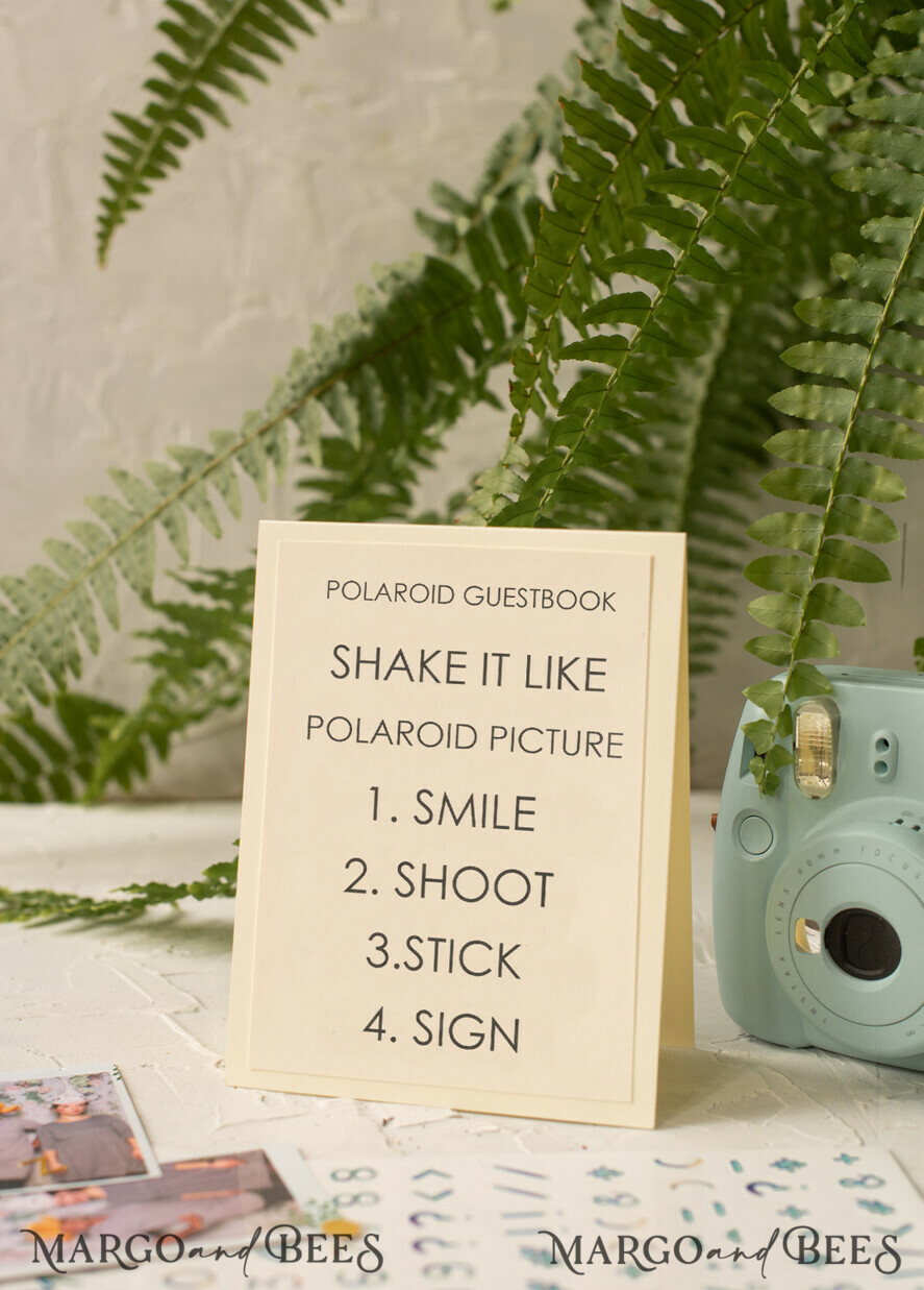 WEDDING GUEST BOOKS Instax Instant Photo Book Rusic Wedding Guest Book, Wooden Personalized Wedding Album • Wood Engraved Photo Booth Book