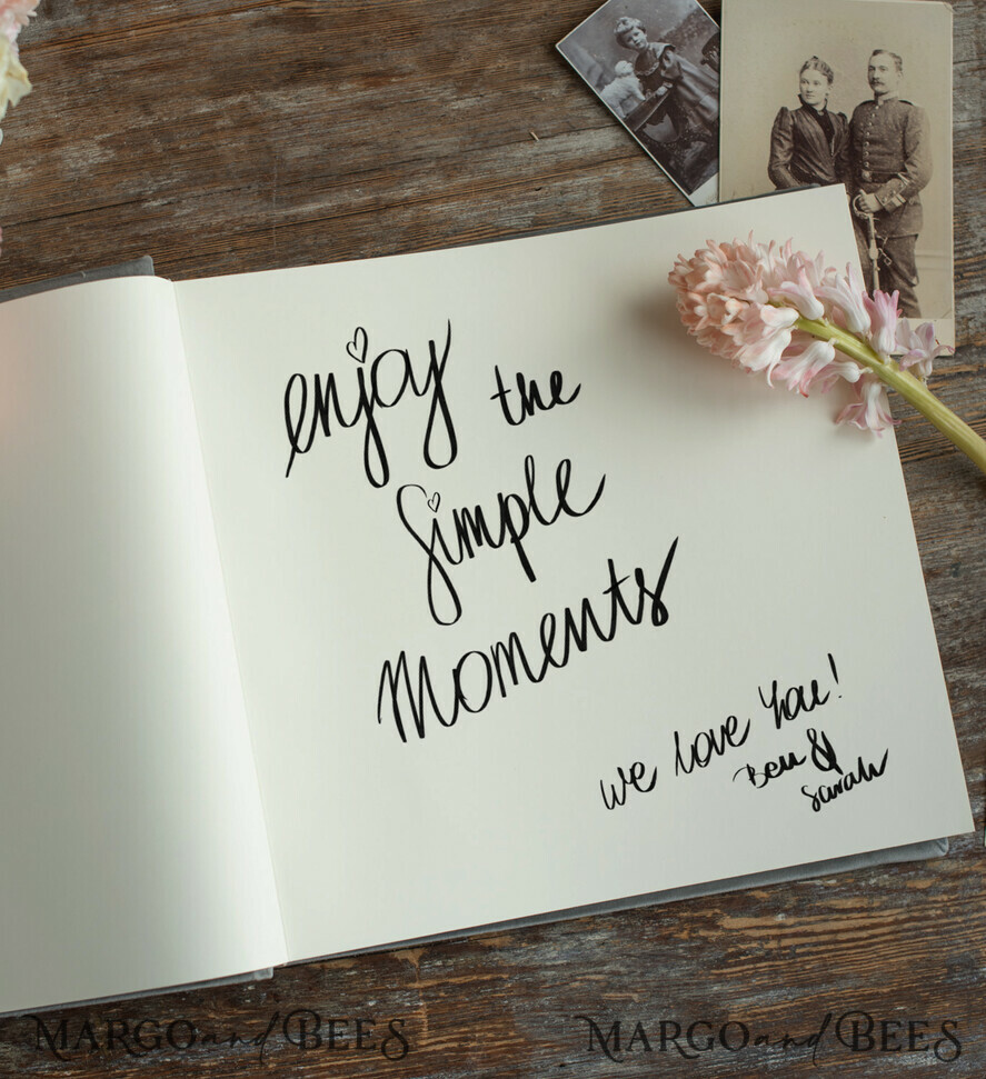 WEDDING GUEST BOOKS Instax Instant Photo Book Presonalised Grey Wedding Guest Book, Instant Velvet Wedding Photo Book Instax • Velvet Wedding Photo Guestbook