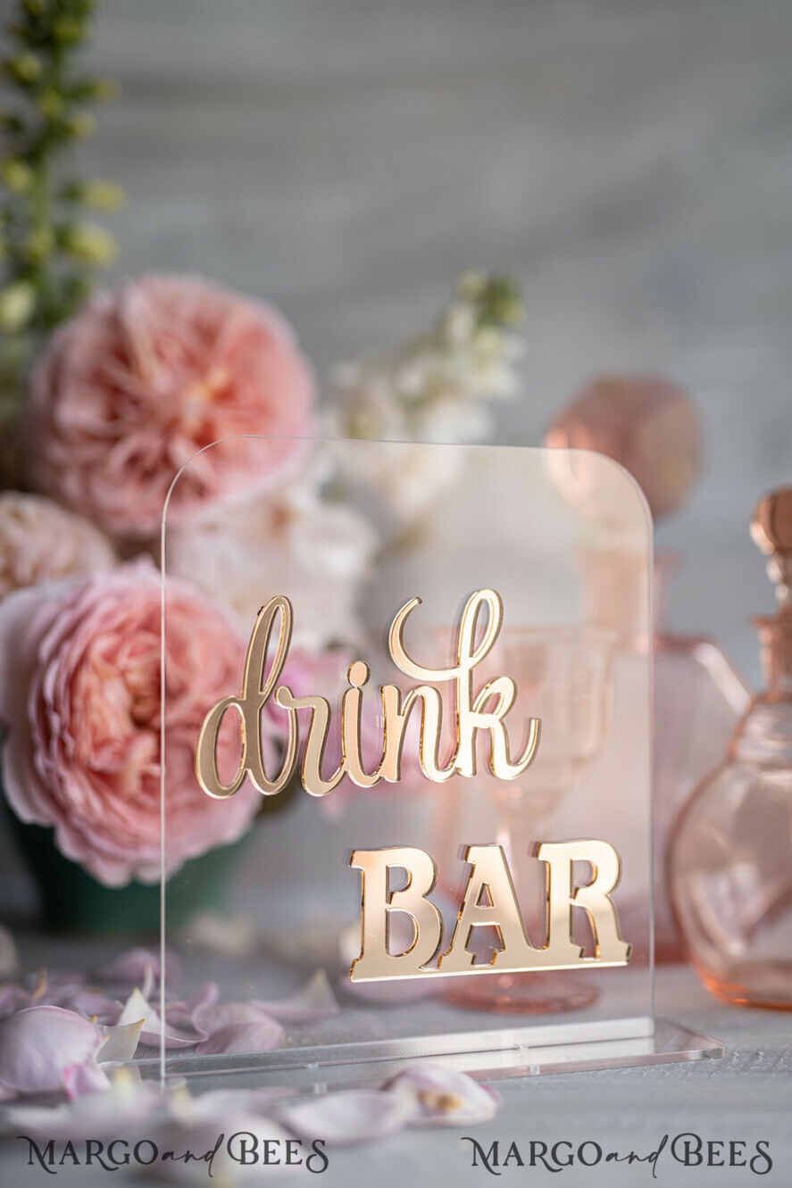 TABLE DECOR SIGNS Acrylic table decor Numbers Acrylic Table Drink Bark Numbers, Clear Acrylic and gold Sign Bar Number, Gold Plexi Table Numbers, Luxury Wedding Table Decor, Wedding Signage Golden mirror table numbers