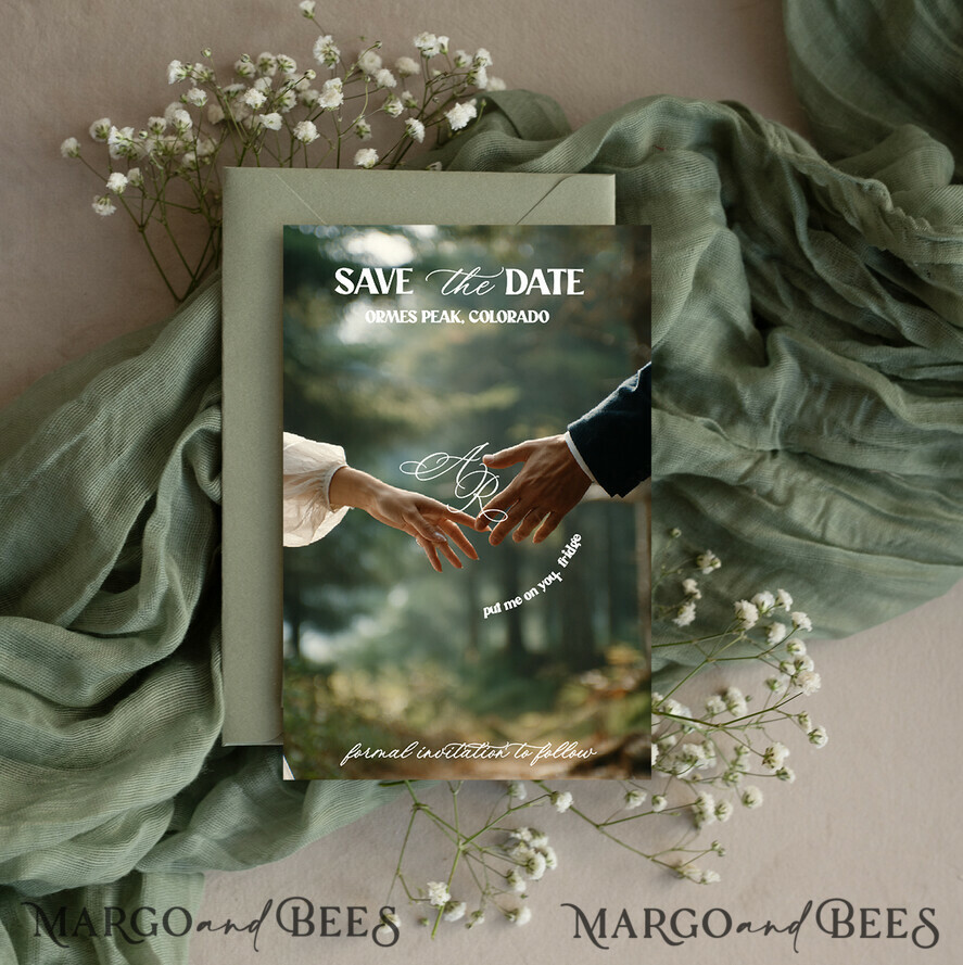 SAVE THE DATES photo magnets Personalised Photo Travel Save the Date Heart Gold Acryl Magnet and Card, Wedding Photo Save The Dates Magnets, Photo Save The Date Cards