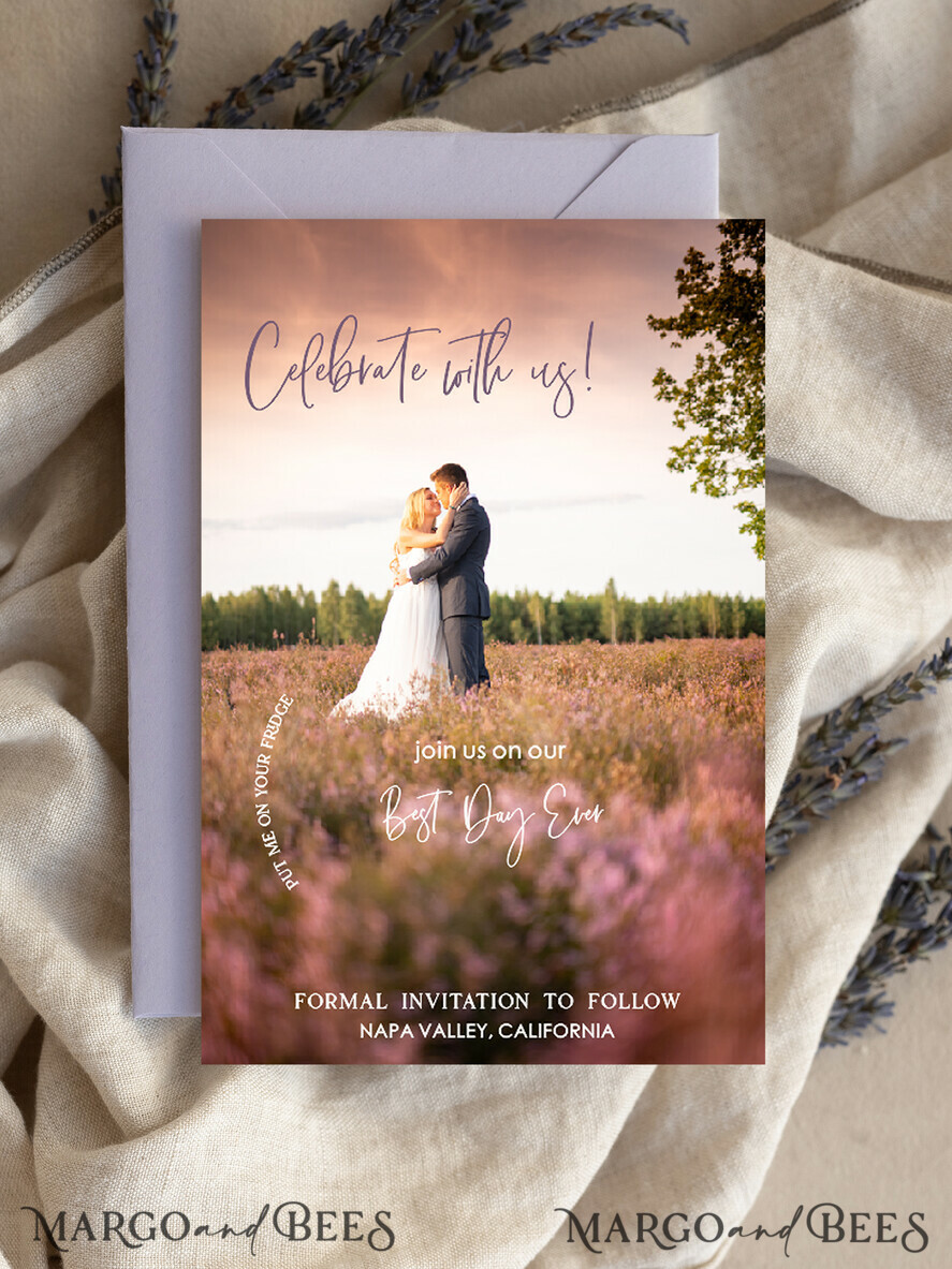 SAVE THE DATES photo magnets Personalised Photo Travel Save the Date Heart Wood Magnet and Card, Wedding Photo Save The Dates Rustic Magnets, Photo Save The Date Cards