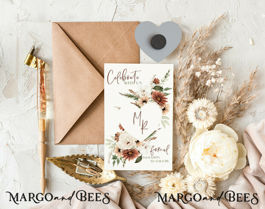 DATEN MERKEN Acrylgoldmagnete Personalisierter Gold-Acryl-Save-the-Date-Magnet und Karte, Goldene Hochzeits-Save-the-Dates-Plexi-Magnete, Hochzeits-Boho-Save-the-Date-Karten