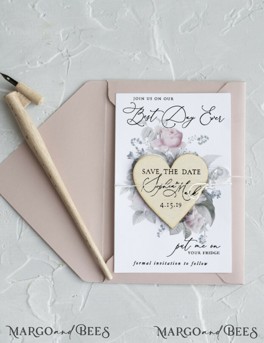 SAVE THE DATES acrylic gold magnets Save the date wedding card magnets cards Wedding Save The Date Card and Heart Magnet, Blush Pink Save Our Date Wood Magnets