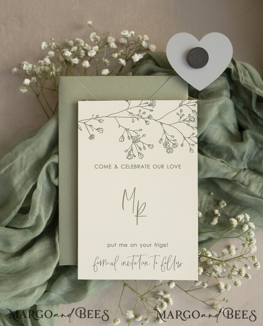 DATEN MERKEN Acrylgoldmagnete Personalisierter Gold-Acryl-Save-the-Date-Magnet und Karte, Goldene Hochzeit-Save-the-Dates-Plexi-Magnete, Boho-Hochzeit-Save-the-Date-Karten