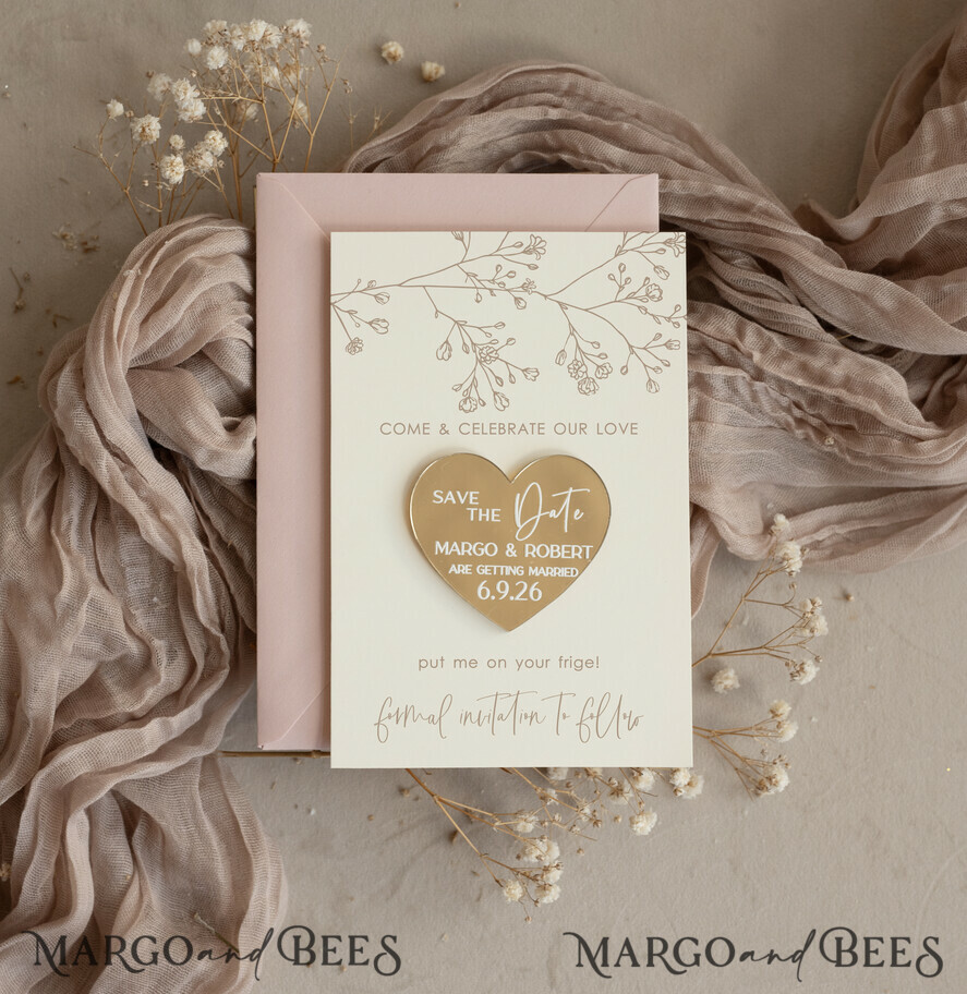 DATEN MERKEN Acrylgoldmagnete Personalisierter Gold Acryl