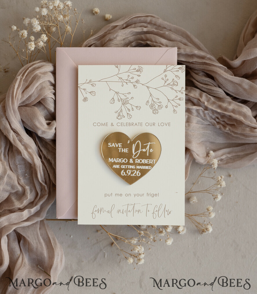 DATEN MERKEN Acrylgoldmagnete Personalisierter Gold Acryl