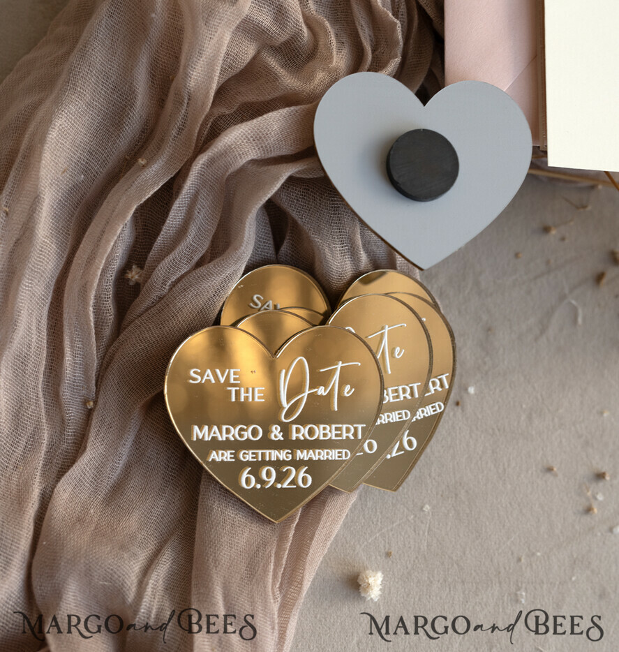 DATEN MERKEN Acrylgoldmagnete Personalisierter Gold Acryl