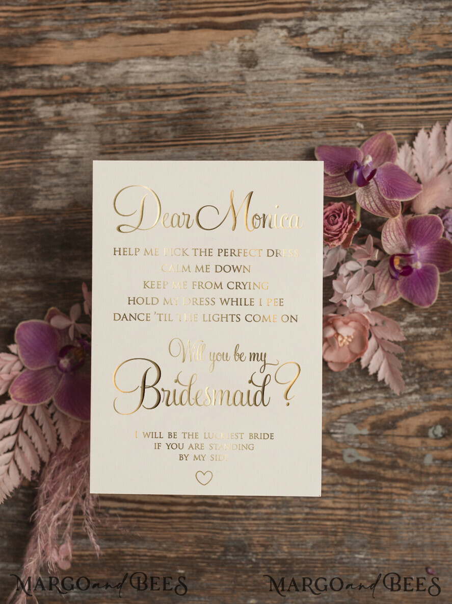 BRIDESMAID/BEST MAN BOX WILL YOU BE MY BRIDESMAID Bridesmaid Proposal Luxury Box, Personalized Proposal Bridesmaid Set, Cosmetic natural set