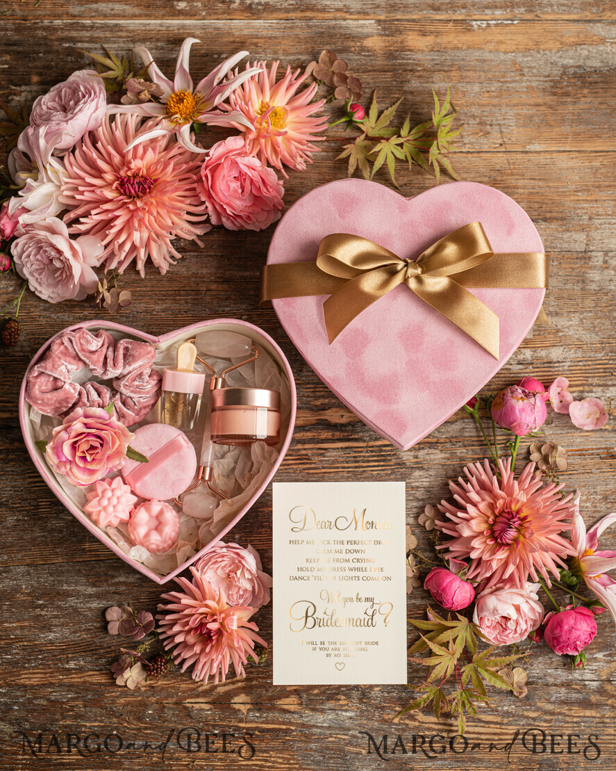 BRIDESMAID/BEST MAN BOX WILL YOU BE MY BRIDESMAID Bridesmaid Proposal Luxury Box, Personalized Proposal Bridesmaid Set, Cosmetic natural set
