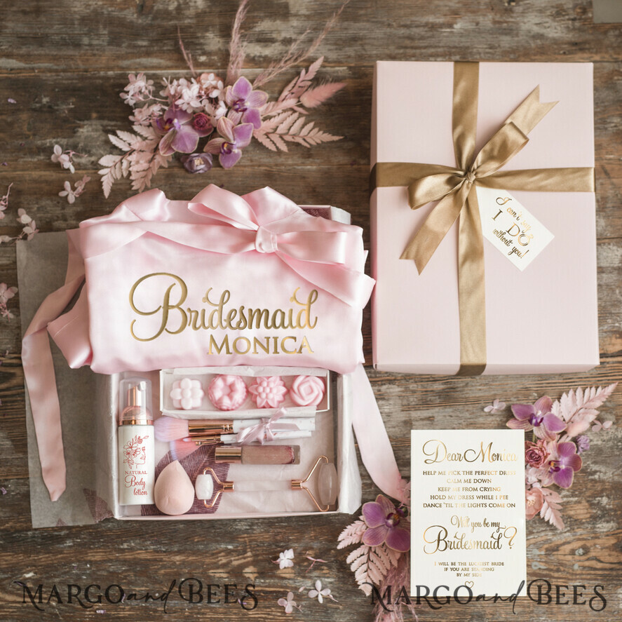 BRIDESMAID/BEST MAN BOX WILL YOU BE MY BRIDESMAID Maid of Honor Bridesmaid Thank you GIFT BOX, beauty spa set, natural present for Bridesmaid