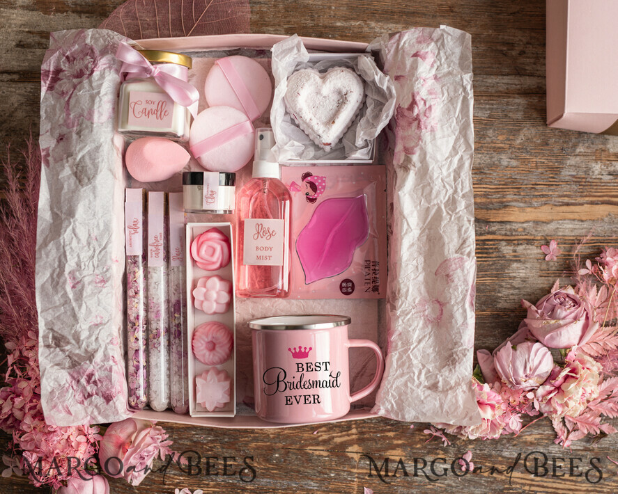 BRIDESMAID/BEST MAN BOX BRIDESMAID THANK YOU Bridesmaid thank You Box , Bridesmaid Gift Spa set, Maid of Honor Gift Box Set